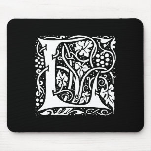 Vintage Monogramm L Art Nouveau Mousepad