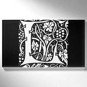 Vintage Monogramm L Art Nouveau  Namenschild