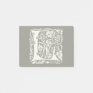 Vintage Monogramm L Art Nouveau  Post-it Klebezettel