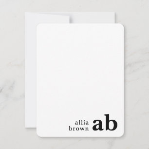 Vintage-Monogramm   Retro-Minimal-Typografie-Desig Mitteilungskarte
