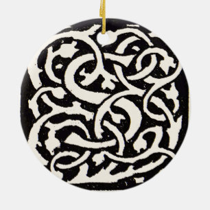 Vintage Monogramm S Art Nouveau Buchstabe Keramik Ornament