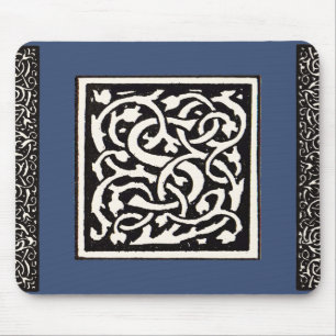 Vintage Monogramm S Art Nouveau Buchstabe Mousepad