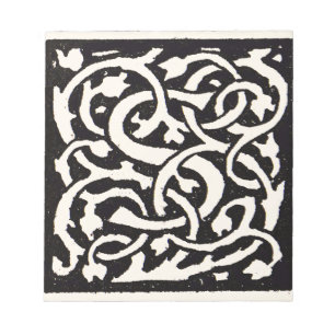 Vintage Monogramm S Art Nouveau Buchstabe Notizblock