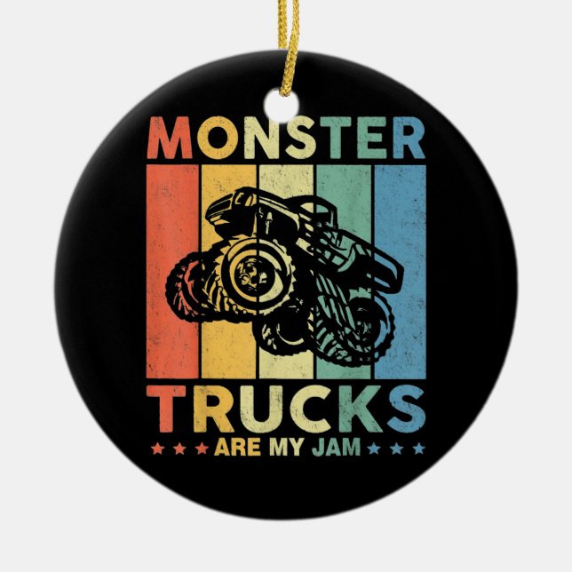 Vintage Monster Truck Are Keramik Ornament (Vorne)