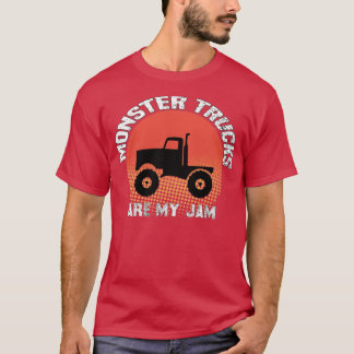 Vintage Monster Truck are My Jam funny Truck Boys T-Shirt