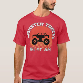 Vintage Monster Truck are My Jam funny Truck Boys T-Shirt