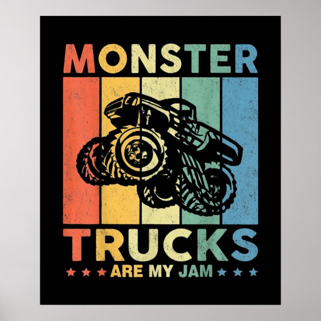Vintage Monster Truck Are Poster (Vorne)