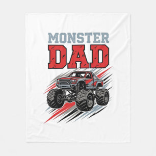 Vintage-Monster-Truck-Shirt-Design für Monster-Dad Fleecedecke