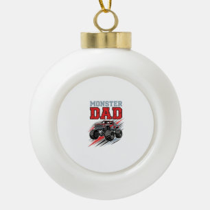 Vintage-Monster-Truck-Shirt-Design für Monster-Dad Keramik Kugel-Ornament