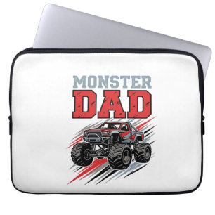 Vintage-Monster-Truck-Shirt-Design für Monster-Dad Laptopschutzhülle