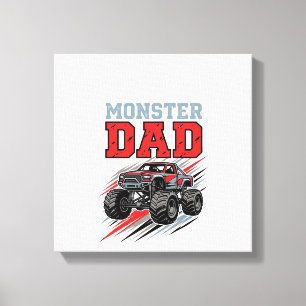 Vintage-Monster-Truck-Shirt-Design für Monster-Dad Leinwanddruck