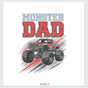 Vintage-Monster-Truck-Shirt-Design für Monster-Vät Aufkleber