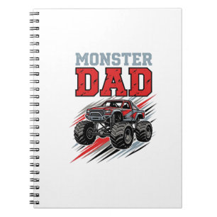 Vintage-Monster-Truck-Shirt-Design für Monster-Vat Notizblock