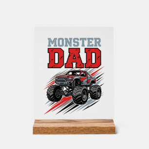 Vintage Monster Truck T-Shirt Design für Monster-V Acrylschild
