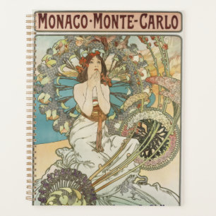 Vintage Mont-Carlo Poster von Alphonse Mucha Planer