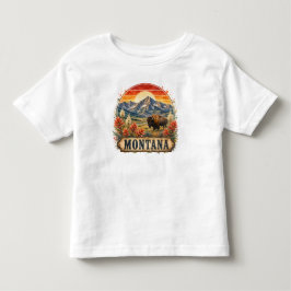 Vintage Montana Berge PNG Grafikdesign Kleinkind T-shirt