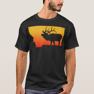 Vintage-Montana-Elch-Retro-Outdoor-Jagd-Grafik  T-Shirt