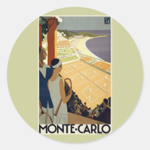 Vintage Monte Carlo Monaco Reise Runder Aufkleber