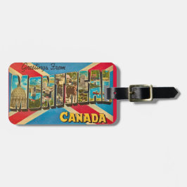 Vintage Montreal Canada Luggage Tag Gepäckanhänger