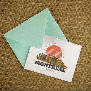 Vintage Montreal Kanada Skyline Postkarte