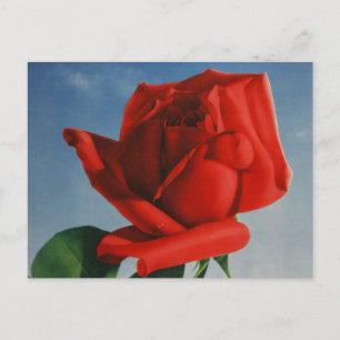 Vintage Montreux Rote Rose Schweiz Genfersee Postkarte