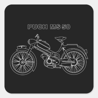 Vintage Moped PUCH MS 50 Quadratischer Aufkleber