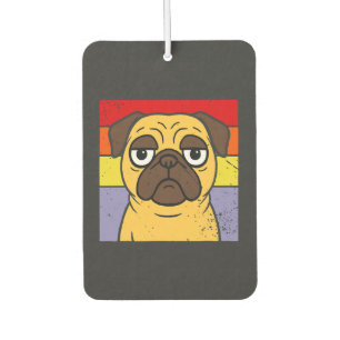 Vintage-Mops sarkastischer alberner Hunde-Liebhabe Autolufterfrischer