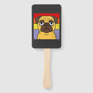 Vintage-Mops sarkastischer alberner Welpen-Hunde-L Fächer