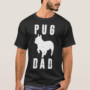 Vintage-Mops-Vater-Geschenk Puggle Vater Hund Papa T-Shirt