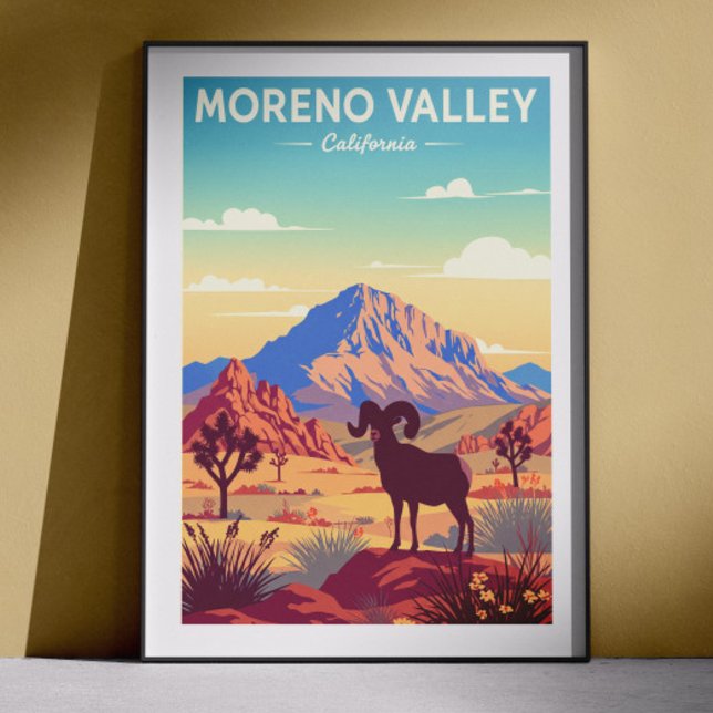 Vintage Moreno Valley Kalifornien Poster (Von Creator hochgeladen)