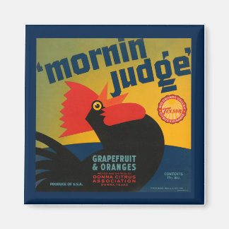 Vintage Morning Judge Grapefruit & Orange Magnetis Magnet