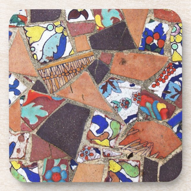 Vintage Mosaikfliese Getränkeuntersetzer (Vorderseite)