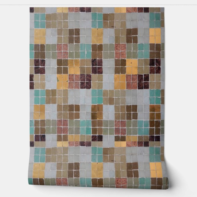 Vintage Mosaikfliesen Tapete (Abrollen)