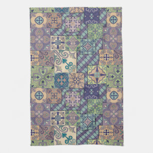 Vintage Mosaiktalavera-Verzierung Handtuch