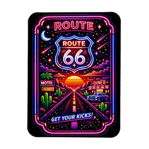 Vintage-Motel-Diner-Retro-Feiertags-Reise-Geschenk Magnet