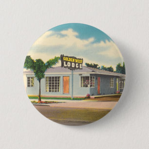 Vintage-Motel, Golden West Lodge Hotel mit Palmen Button