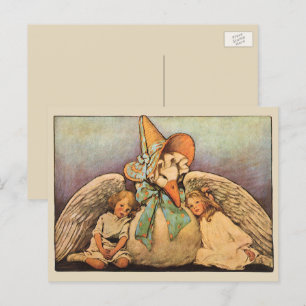 Vintage Mother Goose Kinder Jessie Willcox Smith Postkarte