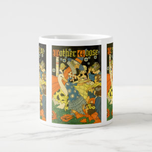 Vintage Mother Goose liest Kindern vor Jumbo-Tasse
