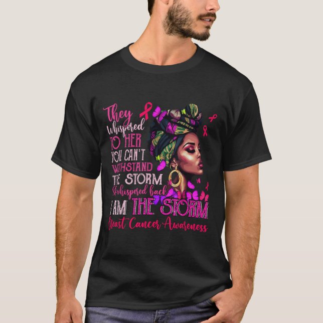 Vintage Motivational Suprt Breast Cancer Awareness T-Shirt (Vorderseite)