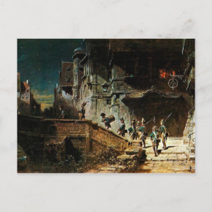 Vintage Motive - Die Nachtwache - Spitzweg Postkarte