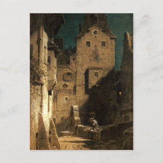 Vintage Motive - Schlafender Nachtwächter - Spitzw Postkarte