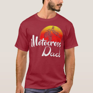 Vintage Motocross Dad Retro Sunset Funny Dirt T-Shirt