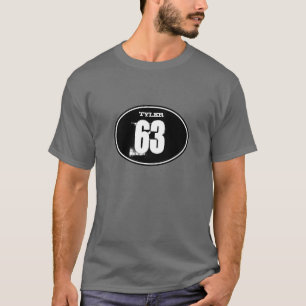 Vintage Motocross Dirt Bike Nummernschild - Schwar T-Shirt