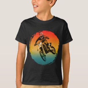 Vintage-Motocross-Geländemotorradfahrer Motorrad T-Shirt