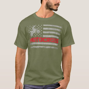 Vintage Motocross USA Fahne T-Shirt