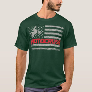Vintage Motocross USA Fahne T-Shirt