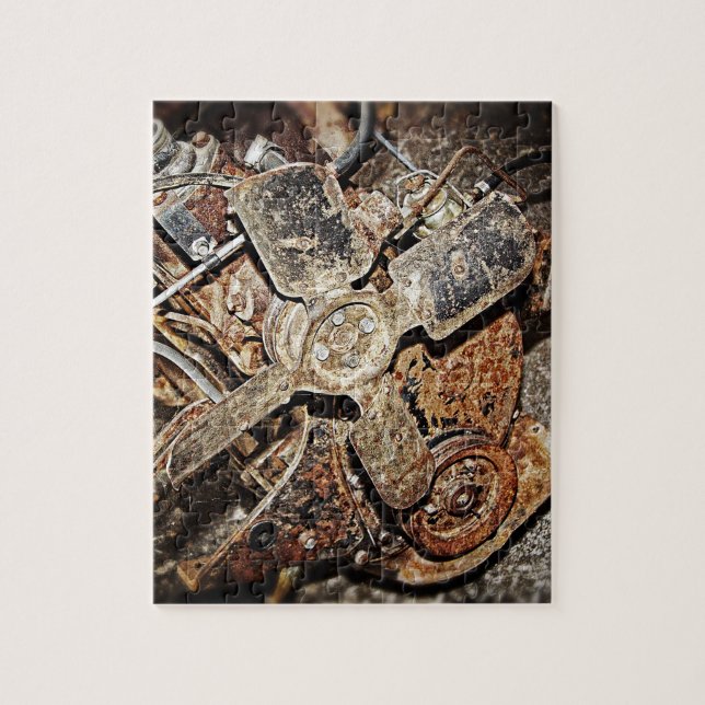 Vintage-Motor Puzzle (Vertikal)
