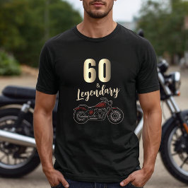 Vintage Motorcycle 60th Birthday Bike Tri-Blend Shirt