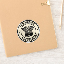 Vintage Motorcycle Engine Freedom Emblem Aufkleber