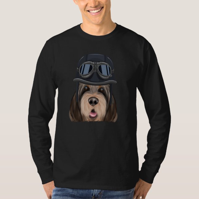 Vintage Motorcycle Helmet Otterhound T-Shirt (Vorderseite)